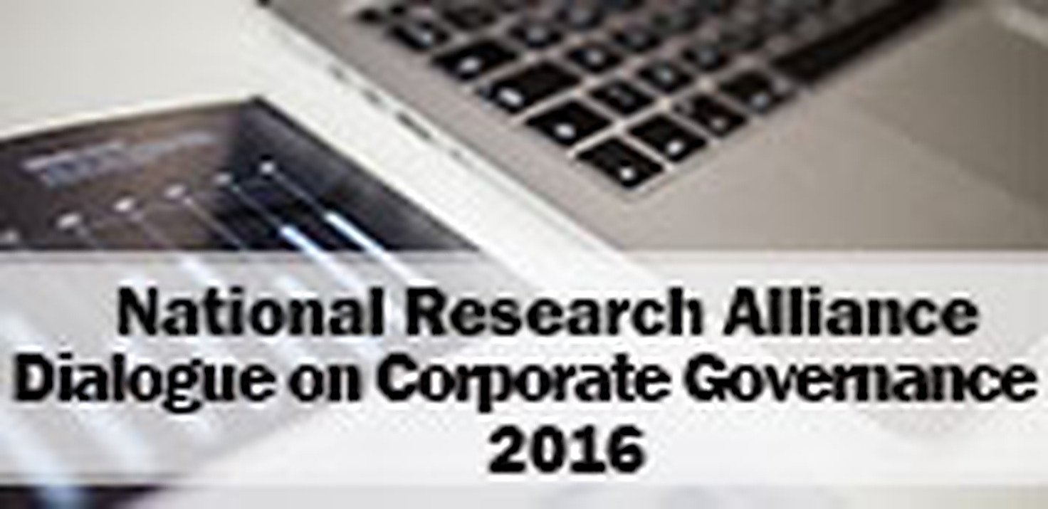 National Research Alliance Dialogue on Corporate Governance 2016